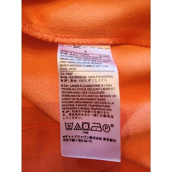 Banana Republic coral dream shift dress size 4 ruffle sleeve - Picture 8 of 10